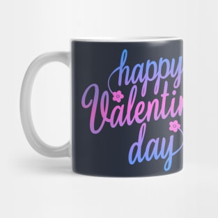 Cute Happy Valentine's Day Calligraphy Greeting Mug